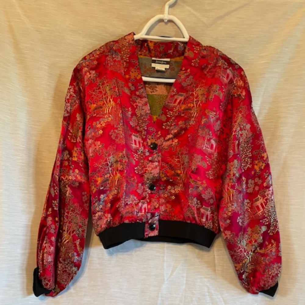 Neiman Marcus Brocade Bomber Jacket